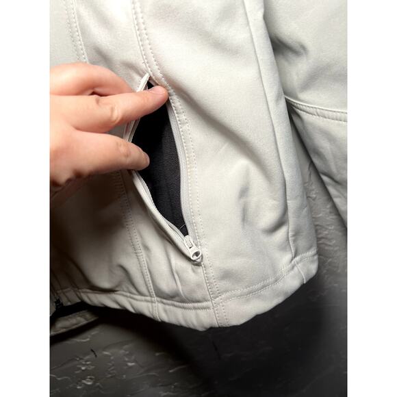 Mondetta gray hooded full zip workout jackets womens large athleisure perforance - Picture 3 of 6